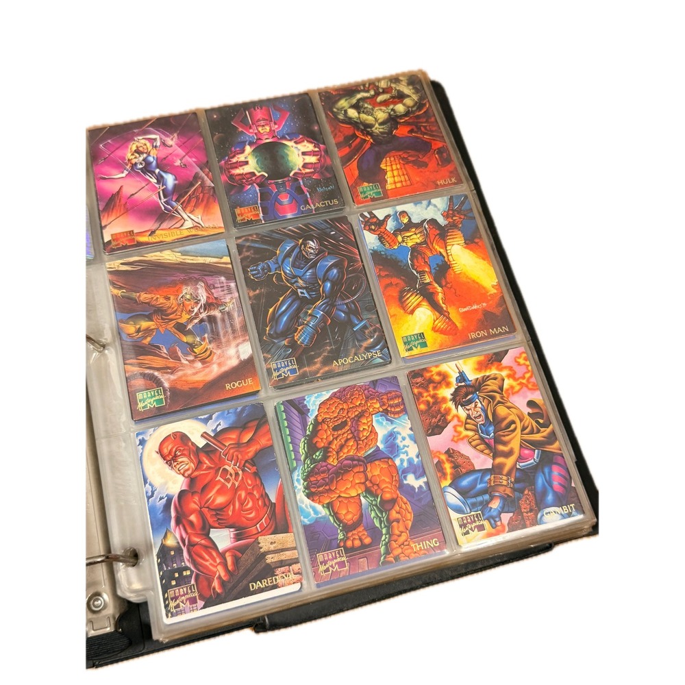 1994 Marvel Masterpiece Base Card Lot 9 Hulk Iron Man Gambit Hildebrandt Vintage